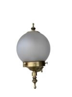 Aplica Perete Vintage WA 2-807/1 BRONZE E27 1x60W Corp din Alama Masiva, Abajur Glob Sticla Alb ORION - imagine 2