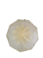 Plafoniera Clasica NU 9-360/40 ANTIK E27 2X60W Abajur Concav Sticla Groasa cu Forme Alb Antichizat ORION