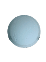 Plafoniera Clasica AGADA NU 9-348/30 CHROM E27 1x40W, Diametru 30cmBaza Metal Alb si Suport Chrom, Abajur Sticla Rotund  cu Picatele Albe si Contur Matt ORION - imagine 2