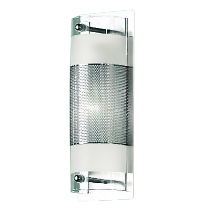 47068050 Aplica Perete/Oglinda Baie E14 1x40W Cadru Bara Metal Satin Abajur Sticla Rotunda Matt Dimensiuni 24 cm x 9 cm x 9 cm ORION - imagine 1