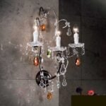 Aplica de perete VERONA WA2-1097/3ANTIK super eleganta cristal cu 3 brate Verona E14 3x40W Imitatie Lumanari si Cristale Maro ORION - imagine 3