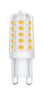 Bec LED, ceramica alba, plastic transparent, dimmabil, Ø17, V:50, inclusiv 1xG9 LED 3.5W 230V, 330lm, 3000K.