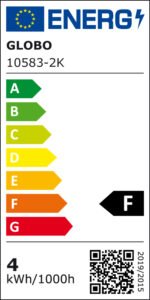 Bec LED, nichel mat, sticla transparenta, 2 buc la pachet, Ø35, H:98, 2xE14 LED 4W 230V, 400lm, 3000K. - imagine 6