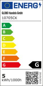 Bec LED, ceramica alba si croma, sticla transparenta, Ø50, H:53, 1xGU10 LED, max. 4,9W 230V, 345lm, 4000K - imagine 2