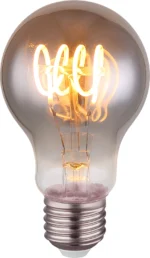 Bec LED decorativ, sticlă fumurie, reglabil, ø: 60mm, I: 106mm, inclusiv 1x E27 LED 4,5W 230V, 150lm sursă, 150lm ieșire, 2000K