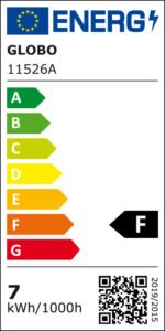 Bec, metal argintiu, sticla chihlimbar, Glob, Ø 95, H: 140, 1xE27 LED 7W 230V, 700lm, 2700K - imagine 6