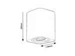 Plafoniera Kobald, Negru, GU10 1x MAX 42W, 90x90mm Rabalux - imagine 5