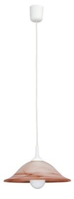 Pendul Alabastro, plastic, abajur alabastru tobacco, E27 x1 MAX 60W, Ø310MM - imagine 3