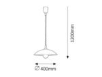 Pendul Round, Alb, E27 1x60W, Rabalux - imagine 4