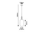 Pendul Sinopia, Auriu, E27 1x60W, 145x285mm, Rabalux - imagine 3