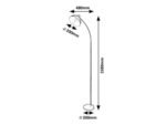 Lampadar Daron, Crom satin, E27 1x40W, 480x1580mm, Rabalux - imagine 4