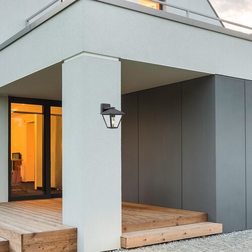 7147-e Aplică Exterior Paravento, Negru, in jos, E27 1x40W, 160x220mm, IP44, Rabalux - imagine 1