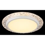 Plafoniera metal alb mat, cristale din plastic transparent, plastic opal sclipitor, ø: 400mm, H: 60mm, incl LED 22W 230V, sursa 2380lm, iesire 1460lm, 3000K. - imagine 3