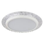 Plafoniera metal alb mat, cristale din plastic transparent, plastic opal sclipitor, ø: 400mm, H: 60mm, incl LED 22W 230V, sursa 2380lm, iesire 1460lm, 3000K. - imagine 4