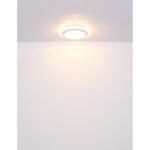 Plafoniera metal alb mat, cristale din plastic transparent, plastic opal sclipitor, ø: 400mm, H: 60mm, incl LED 22W 230V, sursa 2380lm, iesire 1460lm, 3000K. - imagine 5