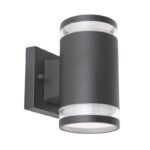 Aplica de exterior,aluminiu antracit , sticlă transparentă, se aprinde in sus și în jos, IP44, WxH: 100x165, AL: 130, excl. 2xGX53 11W 230V. - imagine 4