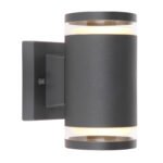 Aplica de exterior,aluminiu antracit , sticlă transparentă, se aprinde in sus și în jos, IP44, WxH: 100x165, AL: 130, excl. 2xGX53 11W 230V. - imagine 5