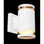 Aplica de exterior,aluminiu alb , sticlă transparentă, se aprinde in sus și în jos, IP44, WxH:. 100x165, AL 130, excl. 230V 2xGX53 11W - imagine 3