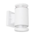Aplica de exterior,aluminiu alb , sticlă transparentă, se aprinde in sus și în jos, IP44, WxH:. 100x165, AL 130, excl. 230V 2xGX53 11W - imagine 4