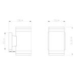 Aplica de exterior,aluminiu alb , sticlă transparentă, se aprinde in sus și în jos, IP44, WxH:. 100x165, AL 130, excl. 230V 2xGX53 11W - imagine 6