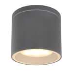 Aplica de exterior,aluminiu antracit , sticlă transparentă, IP44, D: 107, H: 94, excl. 1xGX53 11W 230V