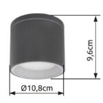 Aplica de exterior,aluminiu antracit , sticlă transparentă, IP44, D: 107, H: 94, excl. 1xGX53 11W 230V - imagine 6