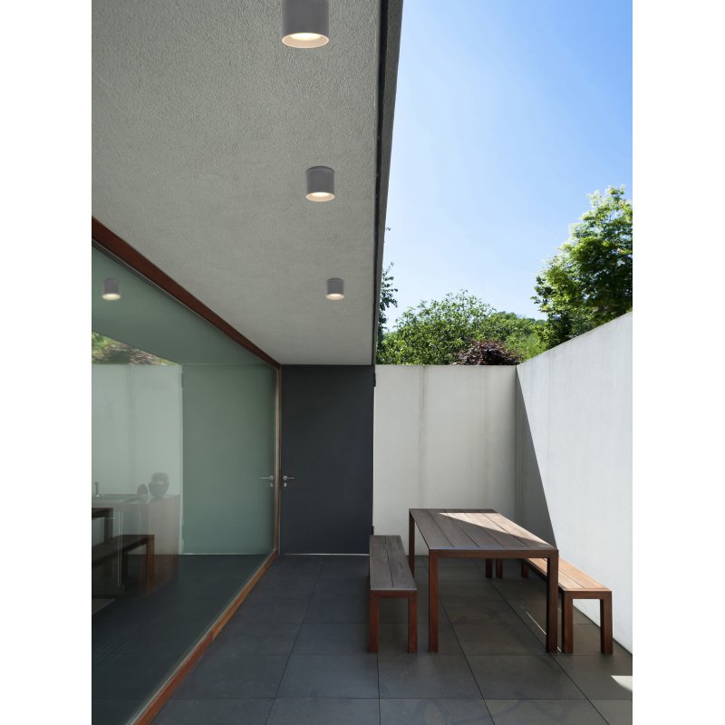alcala-32063a-g24602-6 Aplica de exterior,aluminiu antracit , sticlă transparentă, IP44, D: 107, H: 94, excl. 1xGX53 11W 230V - imagine 1