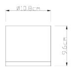 Aplica de exterior, aluminiu alb, sticlă transparentă, IP44, D: 108, H: 96, excl 1xGX53 7W 230V - imagine 6