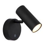 Aplica Spot plastic negru mat, plastic opal, touch on/off, touch dimmer, excl. adaptor, USB-A 2.0/USB-C, mobil, se aprinde în timpul încărcării, cu magnet pentru montare ușoară pe perete, 100x125x150mm, incl. LED 0.4W 230V, sursă 60lm, ieșire 29lm, 3100K