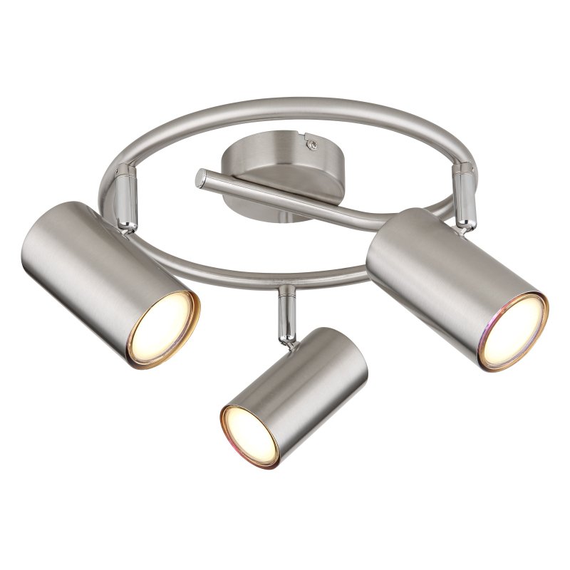 allvi-57914-3n-g28671 Spotlight metal nichel mat, crom, metal nichel mat, ø: 250mm, H: 135mm, fără 3x GU10 25W 230V - imagine 1