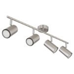 Spot de iluminat metal nichel mat, cromat, metal nichel mat, pivotant, LxLxA: 600x80x145mm, fără 4x GU10 25W 230V - imagine 3