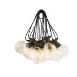 Sir de lumini LED plastic negru,transparent, distanță între LED-uri 50cm, cablu de alimentare de 3m, IP44, LxLxH: 7500x80x140, incl. 10xLED 0,27 W 31V, sursă 40lm, ieșire 40lm, 2700K