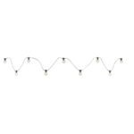 Sir de lumini LED plastic negru,transparent, distanță între LED-uri 50cm, cablu de alimentare de 3m, IP44, LxLxH: 7500x80x140, incl. 10xLED 0,27 W 31V, sursă 40lm, ieșire 40lm, 2700K - imagine 5