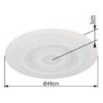 Plafonieră metal alb mat, acrilic opal, ø: 490mm, H: 50mm, incl. LED 40W 230V, sursă 5200lm, putere 3300lm, 3000K - imagine 5