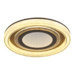 Plafonieră din Metal Antracit Mat, Cristale Acrilice Transparente, Oglindă cu Efect 3D, Dimmabilă, Mai Multe Niveluri Prin Comutator de Perete, funcț… - imagine 5