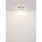 Plafonieră din metal alb mat, cristale acrilice transparente, oglindă cu efect 3D, acrilic transparent, mai multe niveluri prin comutator de perete, funcție de memorie, telecom., ø 480mm, LED 48W 230V, sursă 265-6000lm, ieșire 220-2640lm, 2700-6000K - imagine 6
