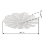 Plafonieră metal alb mat, opal acrilic, dimmabilă, mai multe niveluri prin comutator de perete, funcție de memorie, lumină de noapte, temporizator, telecomandă, ø: 500mm, H:75mm, incl. LED 58W 230V, sursă 720-7250lm, ieșire 320-3190lm, CCT 2700-6000K - imagine 6