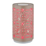 Lampă de masă plastic alb mat, metal șampanie, touch on/off, comutator în trepte, schimbător de culori RGB, excl. adaptor, USB-C /USB-C, se aprinde și în timpul încărcării, ø 80mm, H: 140mm, incl. LED 1W 230V, sursă 40lm, ieșire 15lm, colorat + 6000K - imagine 4