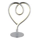 Lampă de masă metal cromat, aluminiu cromat, silicon opal, cablu PVC negru, comutator basculant pe cablu, 1, LxAxA: 160x100x235mm, lungime cablu 1500mm, incl. LED 6W 230V, sursă 450lm, ieșire 250lm, 3000K - imagine 3