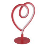 Lampă de masă metal roșu mat, aluminiu roșu mat, silicon opal, cablu PVC negru, comutator basculant pe cablu, 1, LxLxA: 160x100x235mm, lungime cablu 1500mm, incl. LED 6W 230V, sursă 450lm, ieșire 250lm, 3000K - imagine 3