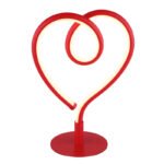 Lampă de masă metal roșu mat, aluminiu roșu mat, silicon opal, cablu PVC negru, comutator basculant pe cablu, 1, LxLxA: 160x100x235mm, lungime cablu 1500mm, incl. LED 6W 230V, sursă 450lm, ieșire 250lm, 3000K - imagine 4