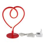 Lampă de masă metal roșu mat, aluminiu roșu mat, silicon opal, cablu PVC negru, comutator basculant pe cablu, 1, LxLxA: 160x100x235mm, lungime cablu 1500mm, incl. LED 6W 230V, sursă 450lm, ieșire 250lm, 3000K - imagine 5
