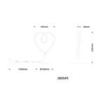 Lampă de masă metal roșu mat, aluminiu roșu mat, silicon opal, cablu PVC negru, comutator basculant pe cablu, 1, LxLxA: 160x100x235mm, lungime cablu 1500mm, incl. LED 6W 230V, sursă 450lm, ieșire 250lm, 3000K - imagine 6
