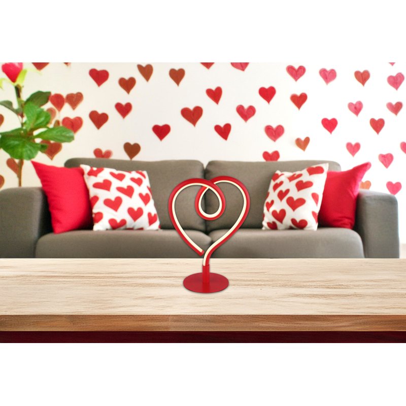 amore-28054r-g29443-6 Lampă de masă metal roșu mat, aluminiu roșu mat, silicon opal, cablu PVC negru, comutator basculant pe cablu, 1, LxLxA: 160x100x235mm, lungime cablu 1500mm, incl. LED 6W 230V, sursă 450lm, ieșire 250lm, 3000K - imagine 1