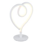 Lampă de masă metal alb mat, aluminiu alb mat, silicon opal, cablu PVC alb, comutator basculant pe cablu, 1, LxLxA: 160x100x235mm, lungime cablu 1500mm, incl. LED 6W 230V, sursă 450lm, ieșire 250lm, 3000K