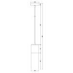 Suspensie , alamă mat, sticlă fumuriu auriu  cablu textil maroD: 105, H :. 1525 excl 1xE27 25W 230V - imagine 5