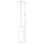 Suspensie nichel mat, sticla fumuriu, cablu textil alb-negru, D: 105, H: 1525 excl 1xE27 25W 230V. - imagine 4
