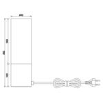 Veioza , alamă mat, sticlă fumuriu auriu  cablu textil maro cablu 1.5m, touch on / off, D: 90, H :. 300, excl 1xE27 25W 230V - imagine 6