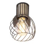 Spot bara, metal negru mat/auriu, intrerupator BxH:120x165, AL:160, exkl. 1xE27 40W 230V - imagine 5