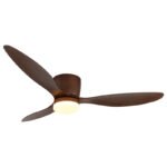 Ventilator de tavan, imitație de lemn/metal/plastic, reglabil, viteze multiple prin întrerupător de perete, memorie, temporizator, telecomandă, 2 direcții de rotație, ø: 1315 mm, în. 226 mm, LED 20W 230V, sursă 2460 lm, putere 1450 lm, CCT 2700-6500K - imagine 3